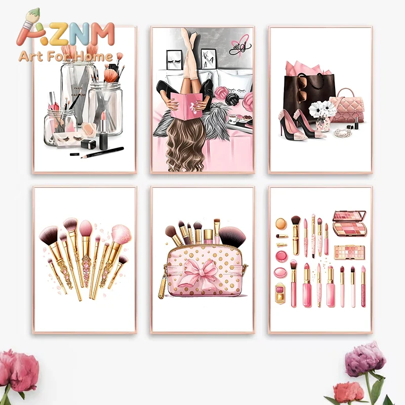 Beauty No Makeup - AZNM Moda Pembe Makyaj Temalı Kozmetik