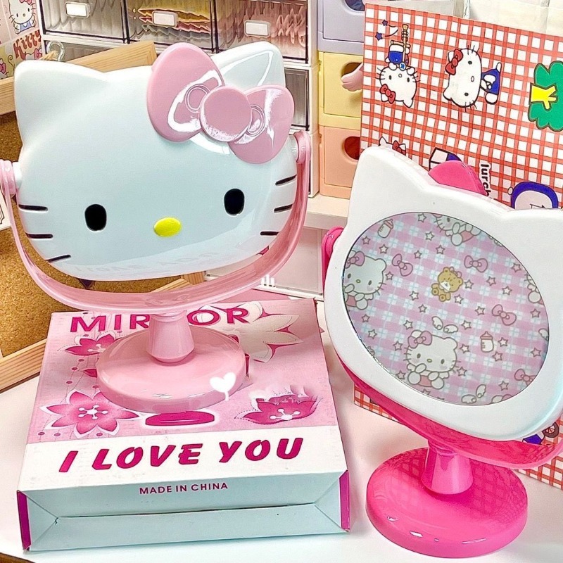 Beauty Makeup Vanity Set - Merhaba Kitty Masaüstü Makyaj Aynası, Sevimli