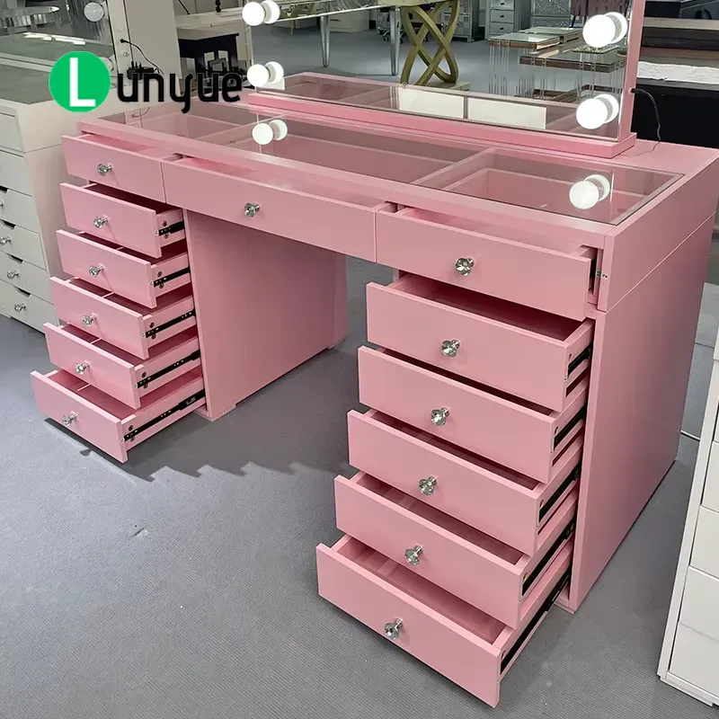 Pembe Renkli Ahşap Makyaj Masa - Beauty Makeup Vanity Set incelemesi ve fiyatı